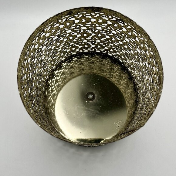 Vintage Hollywood Regency Filigree Tissue Cover Blue Lucite Top Mid Century Glam - Picture 8 of 8